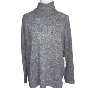 French Laundry Heather Gray Turtleneck Sweater